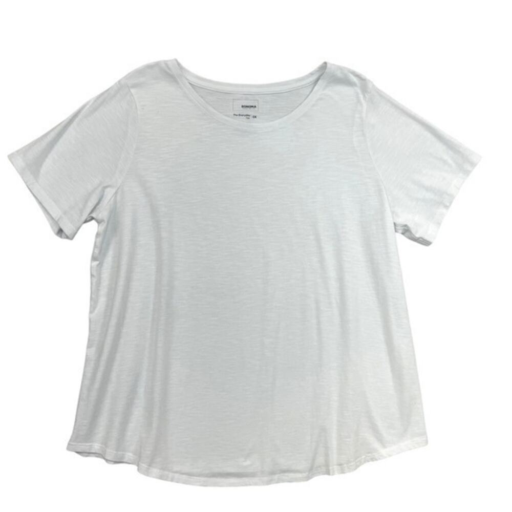 Sonoma The Everyday Tee White Women’s Plus Size 0X
